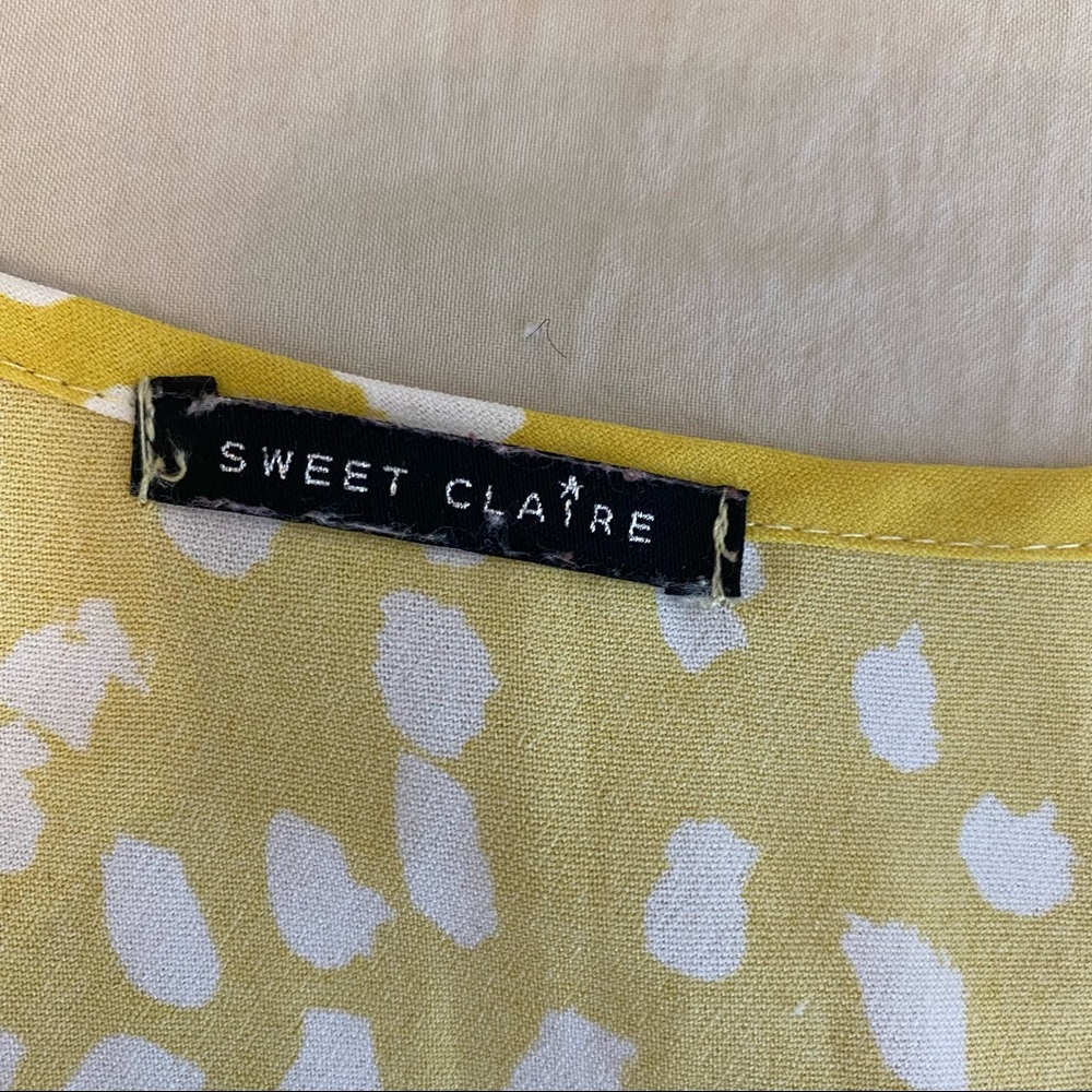 Sweet Claire Yellow Dotted Blouse- Medium - Picture 6 of 6